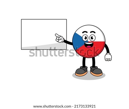 czech republic illustration doing a presentation , character design