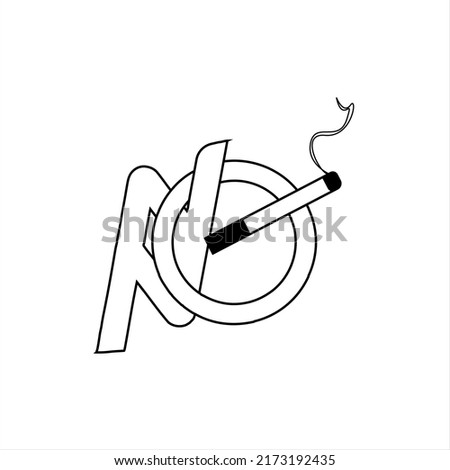 FLAT VECTOR LOGO ICON NO SMOKING
