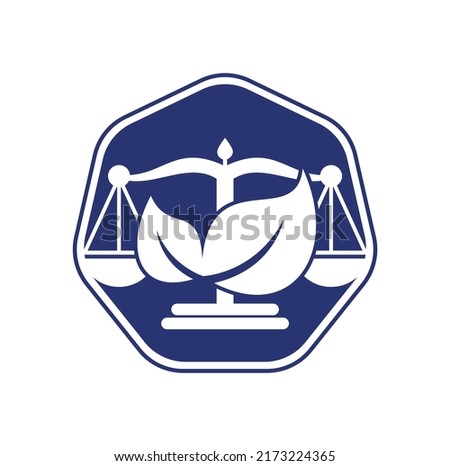 Nature Law Firm Logo design template. Green Scales logo concept.