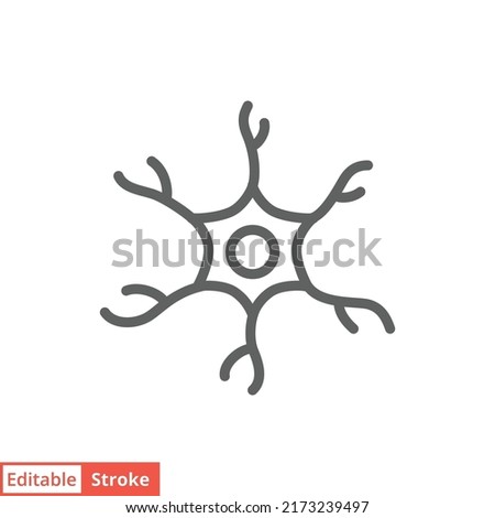 Neuron, nerve line icon. Simple outline style. Brain, neuro cell, health concept. Vector illustration design isolated on white background. Editable stroke EPS 10. Royalty-Free Stock Photo #2173239497