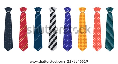 Neck tie vector design illustration isolated on white background Royalty-Free Stock Photo #2173245519