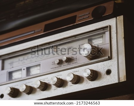 old cassette player,80s entertainment equipment,Retro old radio recorder 
