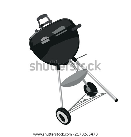 Barbecue grill on white background