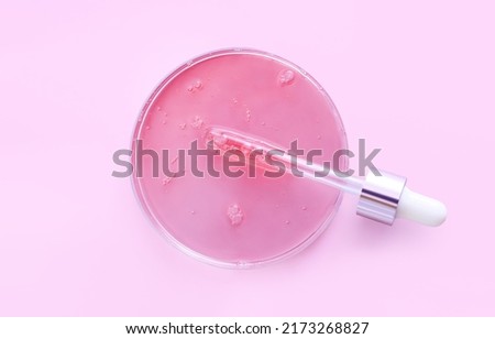 glass pipette serum gel in petri dish