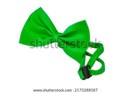 Colorful bow tie cloth fabric isolated on the white background
