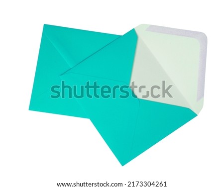 Craft paper envelope isolated on the white background