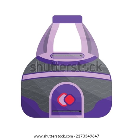 Travel bag in a realistic style.