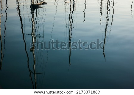 Reflection in a sea of yacht masts