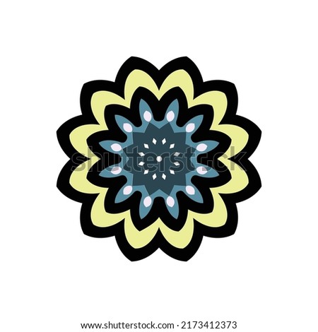 Floral Logo Design, Mandala Art Vector, For Company Brand, Banner Sticker, Or Product