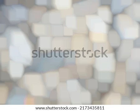 Blurred image of polygon shapes in various colors. Blur abstract background