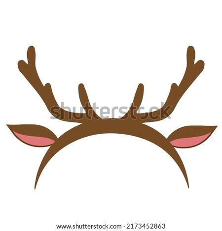 Christmas booth props cartoons. Booth props party cartoon vector illustration. Printable Photo booth props. Christmas Holiday Hats. Santa Claus Red Cute Cap. Snow Reindeer. Elves Fur Hat.