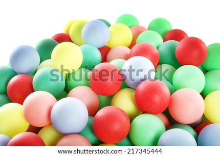 Huge pile of colorful balls Royalty-Free Stock Photo #217345444