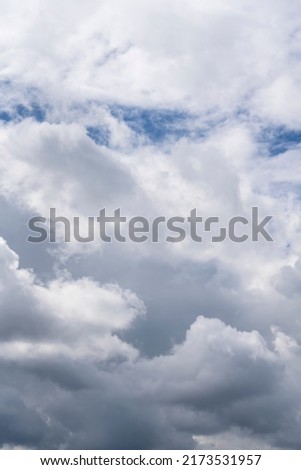 Beautiful cloudy sky. Overcast picture for weather forecast. 
