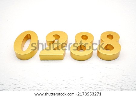     Number 0288 is made of gold-plated teak, 1 cm thick, laid on a white painted aerated brick floor, giving good 3D visibility.                              