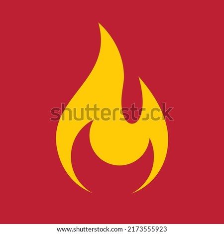 Fire vector in red background