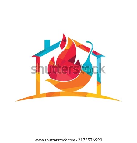 Hot Chili vector logo design concept. Fire Chili logo symbol, Spice food symbol icon.	