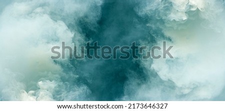 The abstract fog or smoke moves on black background, with White cloudiness, mist, or smog background for your logo wallpaper or web banner. Royalty-Free Stock Photo #2173646327