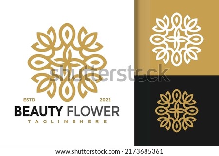 Beauty Lotus Flower Elegant Modern Logo Design  Vector Template