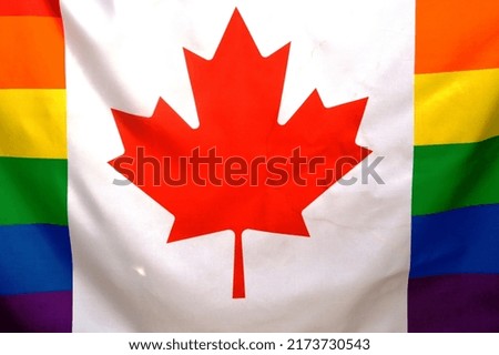 Canadian Flag of LGBT Communities Country