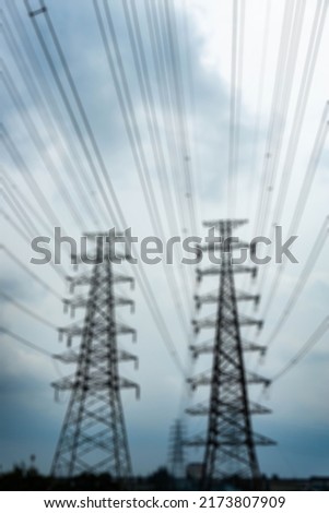 Defocused abstract background of Extra High Voltage Air Line (Sutet)