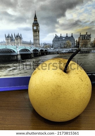 pears in front of the picture