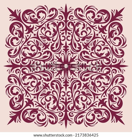 Seamless pattern for background and home textile design. Vector illustration. Decorative elements in floral style