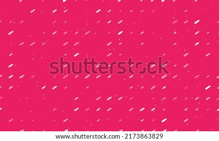 Seamless background pattern of evenly spaced white zucchini symbols of different sizes and opacity. Vector illustration on pink background with stars