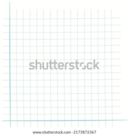 Grid paper. Mathematical graph. Cartesian coordinate system with x-axis, y-axis. Squared background with color lines. Geometric pattern for school, education. Lined blank on transparent background.