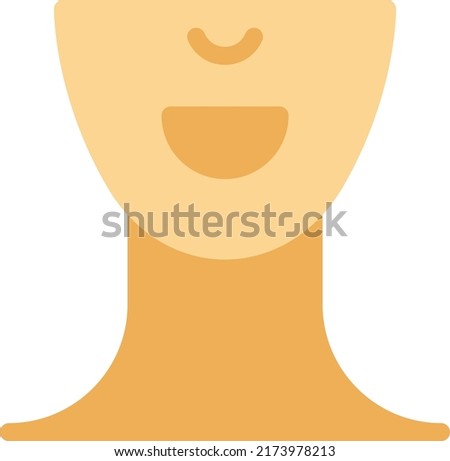 neck Vector illustration on a transparent background.Premium quality symbols.Stroke vector  icon for concept and graphic design.