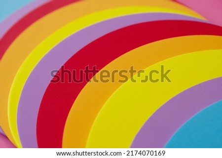 Colorful arcs created by overlapping discs Royalty-Free Stock Photo #2174070169