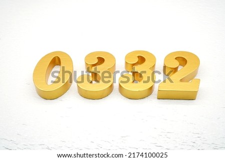    Number 0332 is made of gold-plated teak, 1 cm thick, laid on a white painted aerated brick floor, giving good 3D visibility.                                 