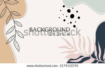 banner vector design. aesthetic background with floral hand drawn ornaments. beautiful and elegant pastel color design