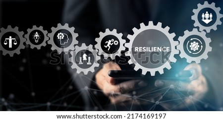 Resilience business for sustainable and inclusive growth concept. The ability to deal with adversity, continuously adapt and accelerate disruptions, crises. Build resilience in organization concept. Royalty-Free Stock Photo #2174169197