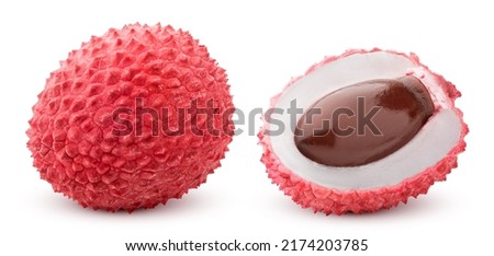 lychee, clipping path, isolated on white background, full depth of field Royalty-Free Stock Photo #2174203785