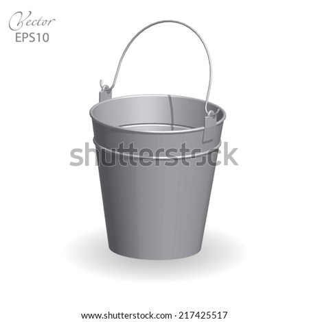 3d illustration of bucket