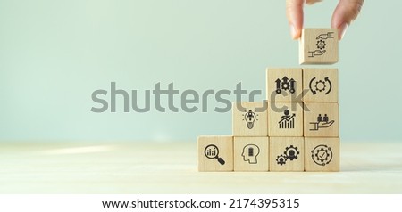 Business strategies in recession. Strengthen business in economic downturn. Making customers priority, marketing strategies, managing staff, networking, develop innovative practices, seek assistance. Royalty-Free Stock Photo #2174395315