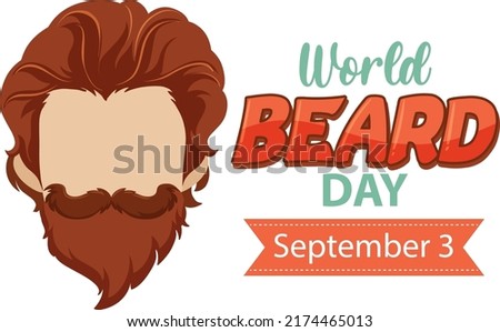 World Beard Day September 3 illustration