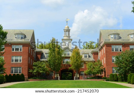 Wayland Hall in Brown University, Providence, Rhode Island, USA Royalty-Free Stock Photo #217452070
