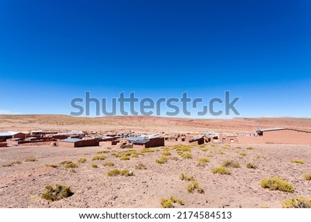 Cerrillos village view,Bolivia.Andean plateau.Bolivian rural town Royalty-Free Stock Photo #2174584513