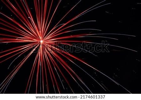 Red, white, blue firework burst