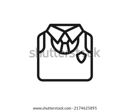 Single line icon of uniform. High quality vector illustration for design, web sites, internet shops, online books etc. Editable stroke in trendy flat style isolated on white background  Royalty-Free Stock Photo #2174625895