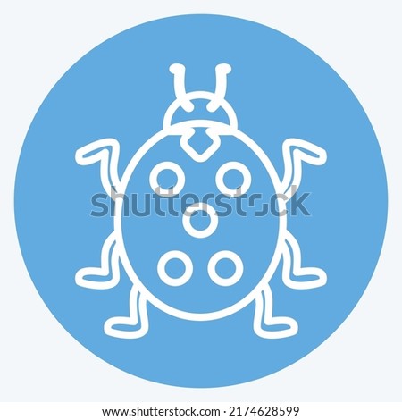 Icon Insect. suitable for garden symbol. blue eyes style. simple design editable. design template vector. simple symbol illustration