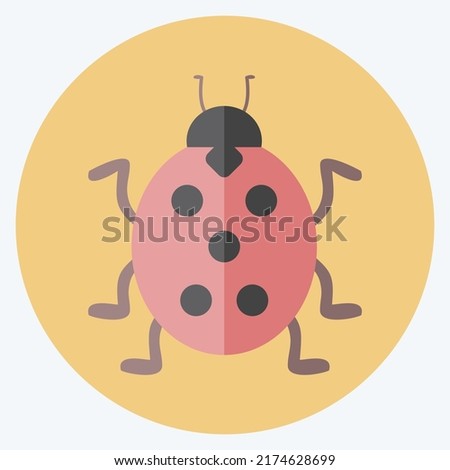Icon Insect. suitable for garden symbol. flat style. simple design editable. design template vector. simple symbol illustration