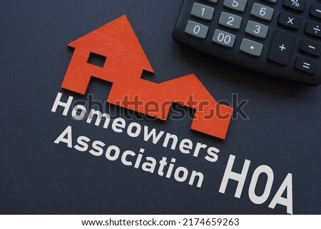 Homeowners Association HOA is shown using a text Royalty-Free Stock Photo #2174659263