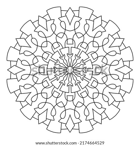 Mandala Coloring Pages art, wallpaper design, tile pattern, shirt, greeting card, lace pattern and tattoo. decoration for interior design. Vector ethnic oriental circle ornament