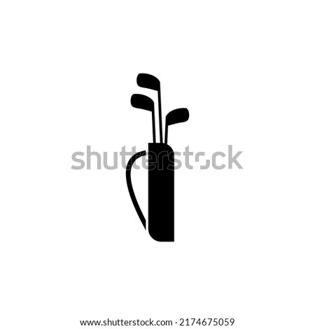 Golf bag with clubs icon in trendy flat style design. Vector graphic illustration. Suitable for website design, logo, app, and ui. EPS 10.