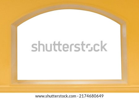 Vintage curve window border background with empty space clipping path