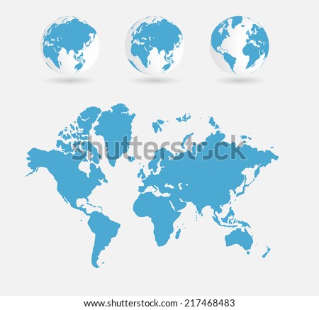 World map, vector illustration