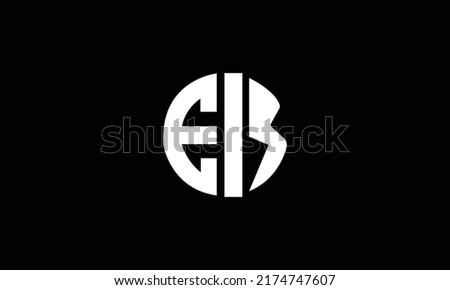 EK initial logo design vector