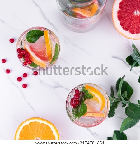 lemonade with orange grapefruit and mint